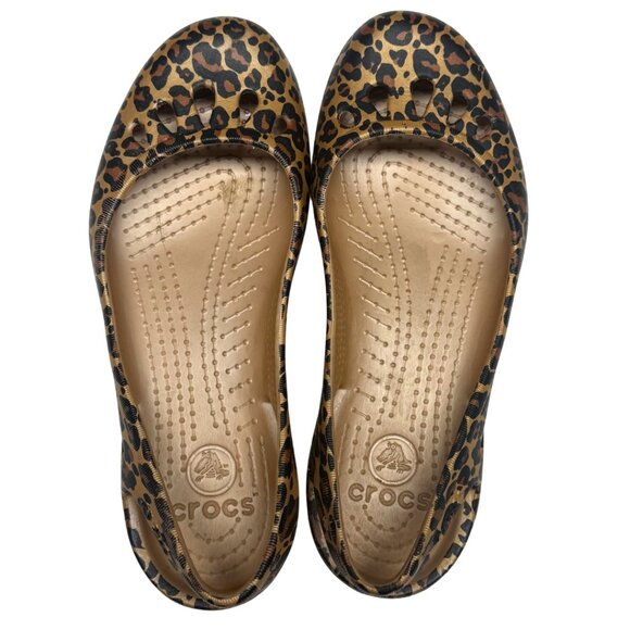 Crocs Kadee Women’s Leopard Print Flats – US 7 – Gently Used - Picture 3 of 13